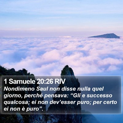 1 Samuele 20:26 RIV Bible Verse Image