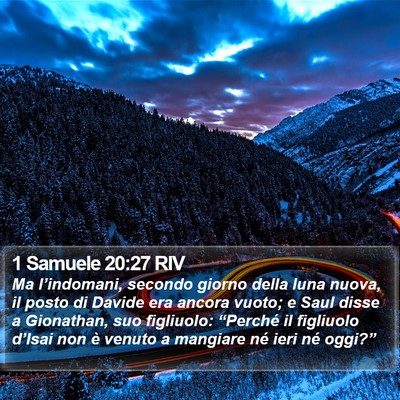 1 Samuele 20:27 RIV Bible Verse Image
