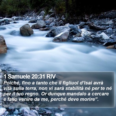1 Samuele 20:31 RIV Bible Verse Image