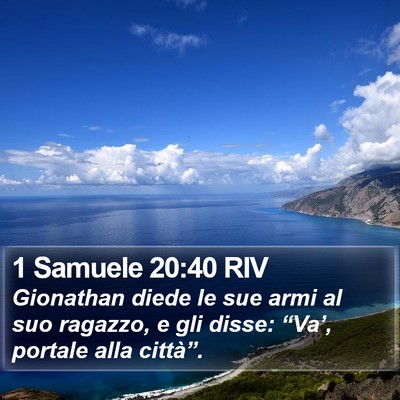 1 Samuele 20:40 RIV Bible Verse Image