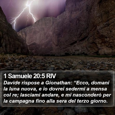 1 Samuele 20:5 RIV Bible Verse Image