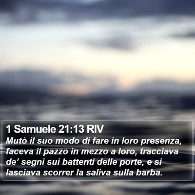 1 Samuele 21:13 RIV Bible Verse Image