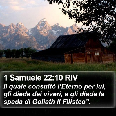 1 Samuele 22:10 RIV Bible Verse Image