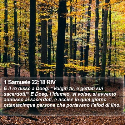 1 Samuele 22:18 RIV Bible Verse Image