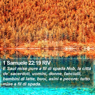 1 Samuele 22:19 RIV Bible Verse Image