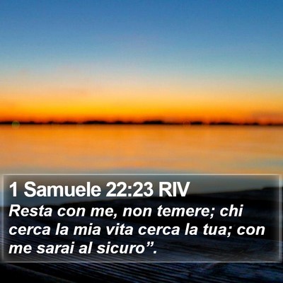 1 Samuele 22:23 RIV Bible Verse Image