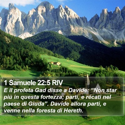 1 Samuele 22:5 RIV Bible Verse Image