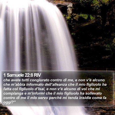 1 Samuele 22:8 RIV Bible Verse Image