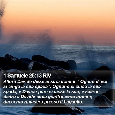1 Samuele 25:13 RIV Bible Verse Image