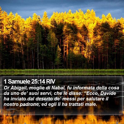 1 Samuele 25:14 RIV Bible Verse Image