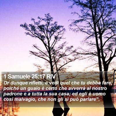1 Samuele 25:17 RIV Bible Verse Image