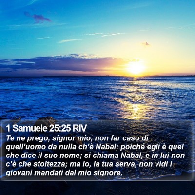 1 Samuele 25:25 RIV Bible Verse Image