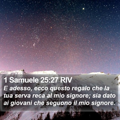 1 Samuele 25:27 RIV Bible Verse Image