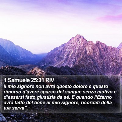 1 Samuele 25:31 RIV Bible Verse Image