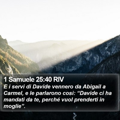 1 Samuele 25:40 RIV Bible Verse Image