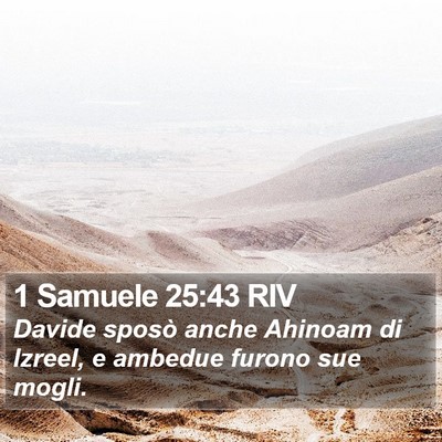 1 Samuele 25:43 RIV Bible Verse Image