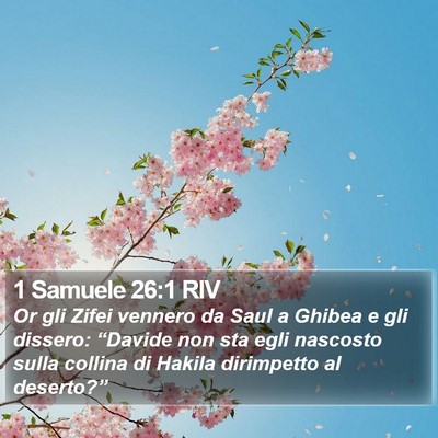 1 Samuele 26:1 RIV Bible Verse Image