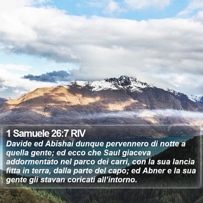 1 Samuele 26:7 RIV Bible Verse Image
