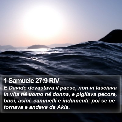 1 Samuele 27:9 RIV Bible Verse Image