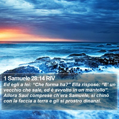 1 Samuele 28:14 RIV Bible Verse Image