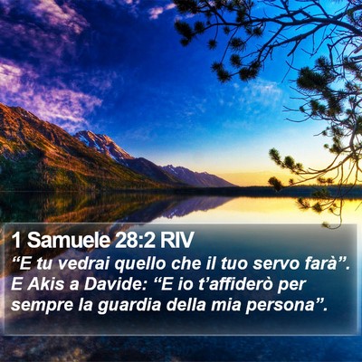 1 Samuele 28:2 RIV Bible Verse Image