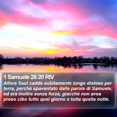 1 Samuele 28:20 RIV Bible Verse Image