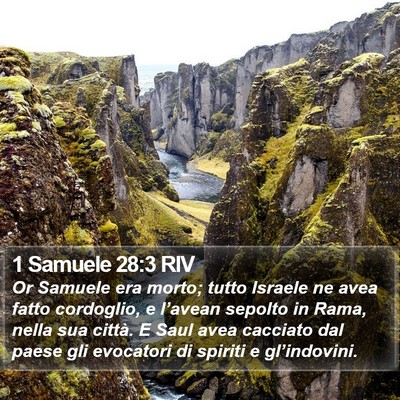 1 Samuele 28:3 RIV Bible Verse Image