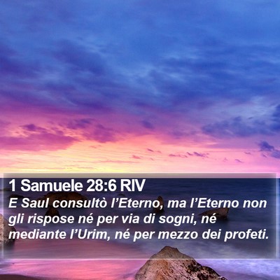 1 Samuele 28:6 RIV Bible Verse Image