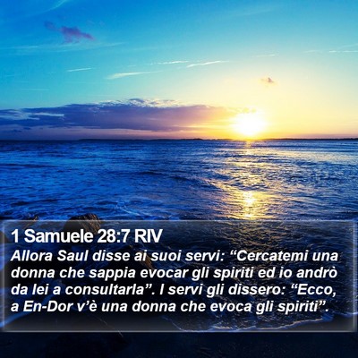 1 Samuele 28:7 RIV Bible Verse Image