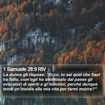 1 Samuele 28:9 RIV Bible Verse Image