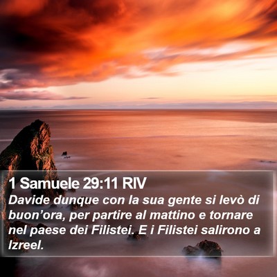 1 Samuele 29:11 RIV Bible Verse Image