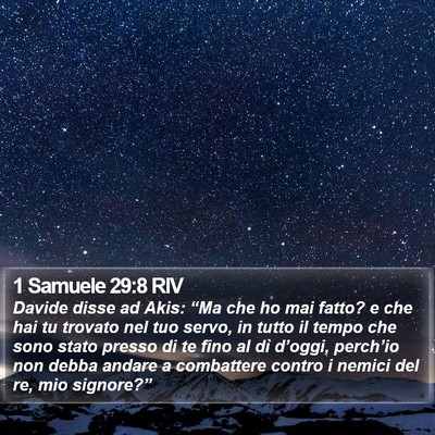 1 Samuele 29:8 RIV Bible Verse Image