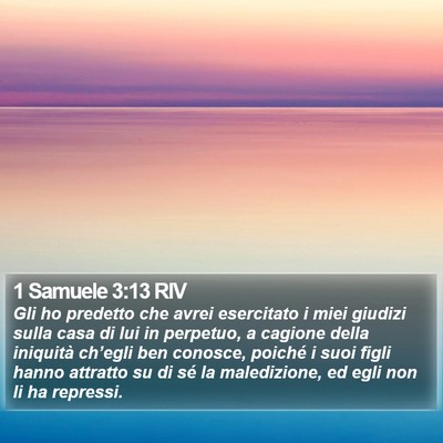 1 Samuele 3:13 RIV Bible Verse Image
