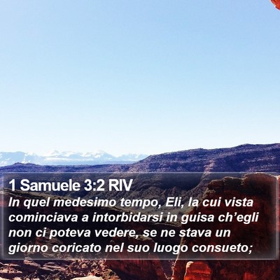 1 Samuele 3:2 RIV Bible Verse Image