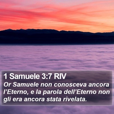 1 Samuele 3:7 RIV Bible Verse Image