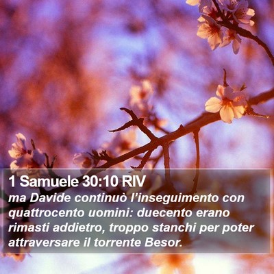 1 Samuele 30:10 RIV Bible Verse Image