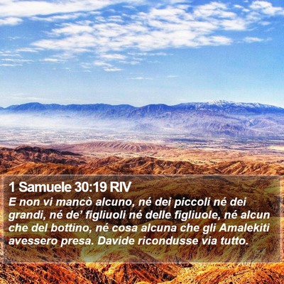 1 Samuele 30:19 RIV Bible Verse Image