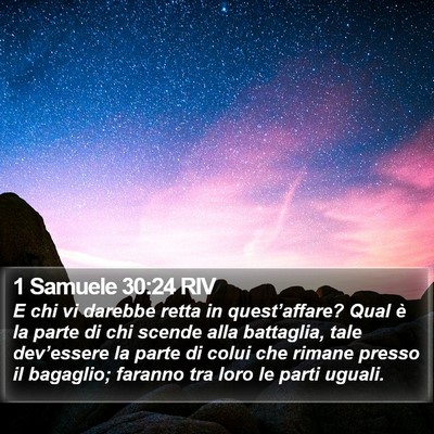 1 Samuele 30:24 RIV Bible Verse Image