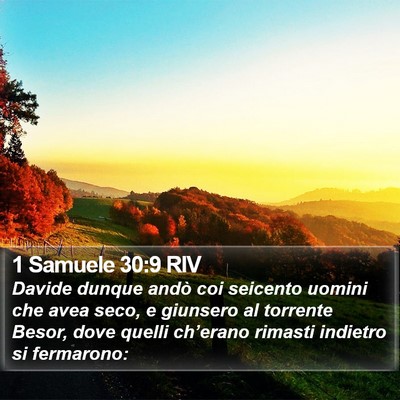 1 Samuele 30:9 RIV Bible Verse Image