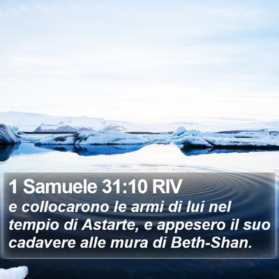 1 Samuele 31:10 RIV Bible Verse Image