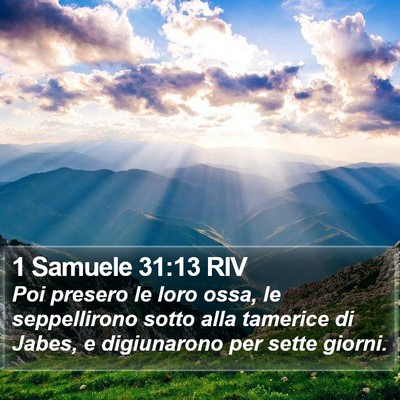 1 Samuele 31:13 RIV Bible Verse Image