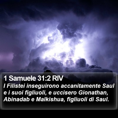 1 Samuele 31:2 RIV Bible Verse Image