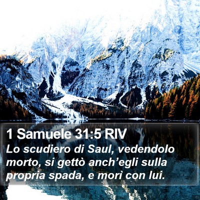1 Samuele 31:5 RIV Bible Verse Image
