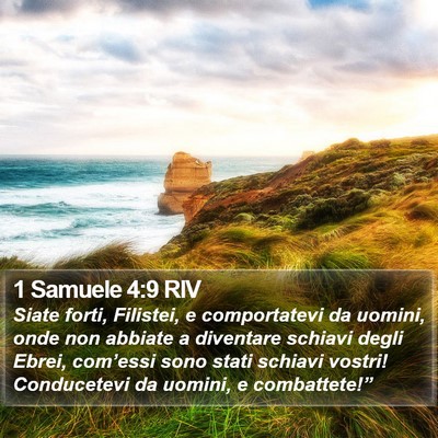1 Samuele 4:9 RIV Bible Verse Image
