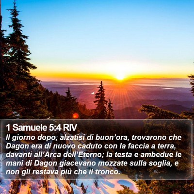 1 Samuele 5:4 RIV Bible Verse Image
