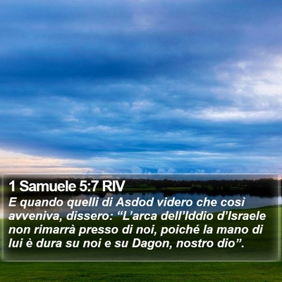 1 Samuele 5:7 RIV Bible Verse Image