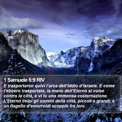 1 Samuele 5:9 RIV Bible Verse Image