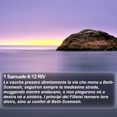 1 Samuele 6:12 RIV Bible Verse Image