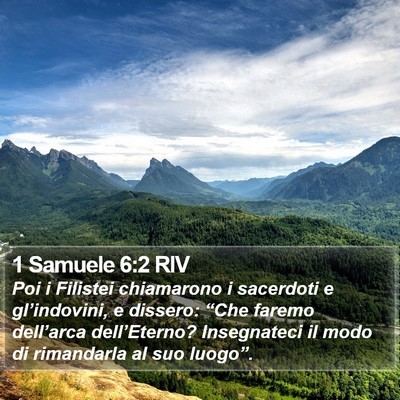 1 Samuele 6:2 RIV Bible Verse Image