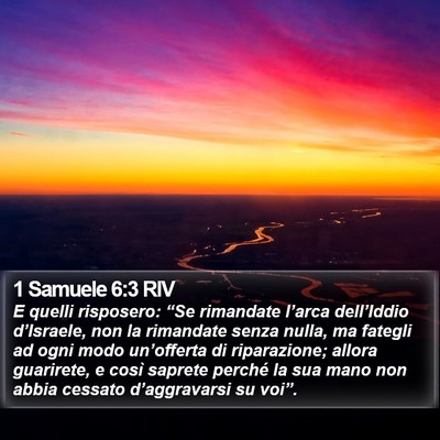 1 Samuele 6:3 RIV Bible Verse Image